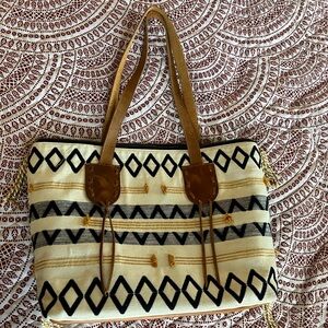 Noonday Aventura Woven and Leather Tote Bag